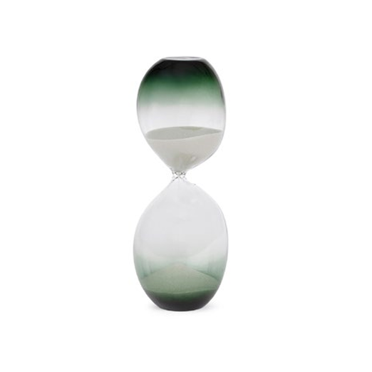 Ampulheta decorativa em vidro verde - 02 Tamanhos