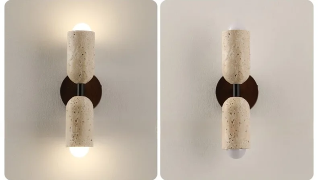 Arandela Travertino Cone - 02 Cores