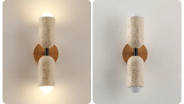 Arandela Travertino Cone - 02 Cores