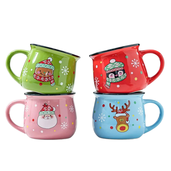 Canecas de Natal Cores - 04 modelos