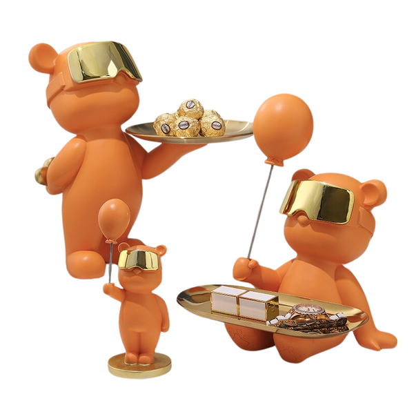 Porta objetos decorativo Urso futurista - 02 Modelos