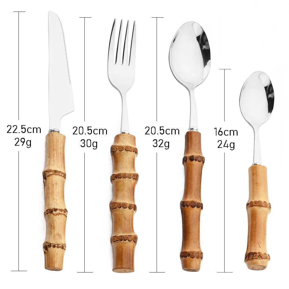 Jogo 24pcs Talhres Bamboo