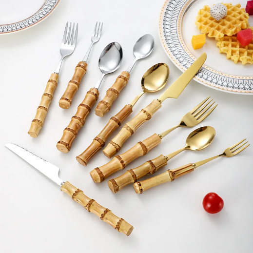 Jogo 24pcs Talhres Bamboo