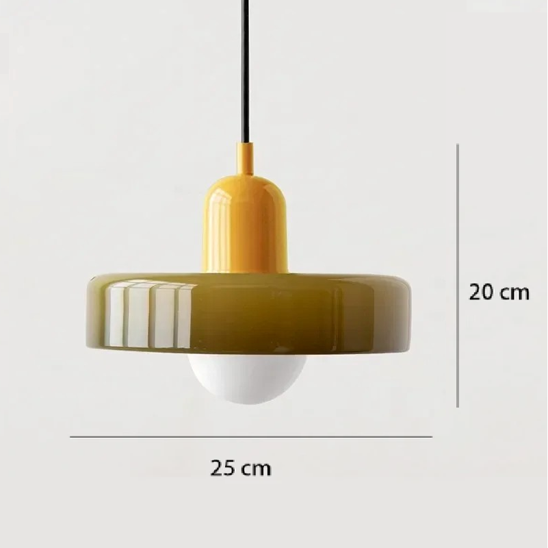 Pendentes Barcelona - Verde Pardo & Amarelo - 110V