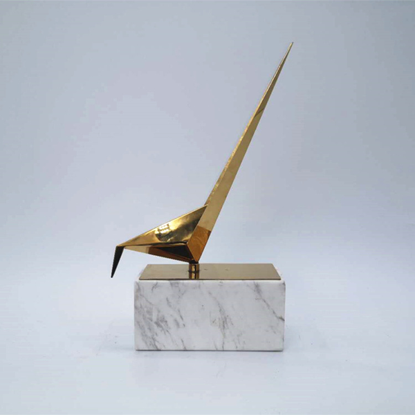 Esculturas em metal Bird - *base em mármore