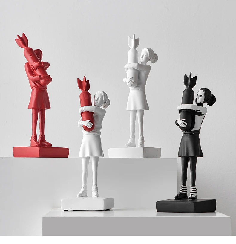 Escultura decorativa Bomb Girl - arte contemporânea