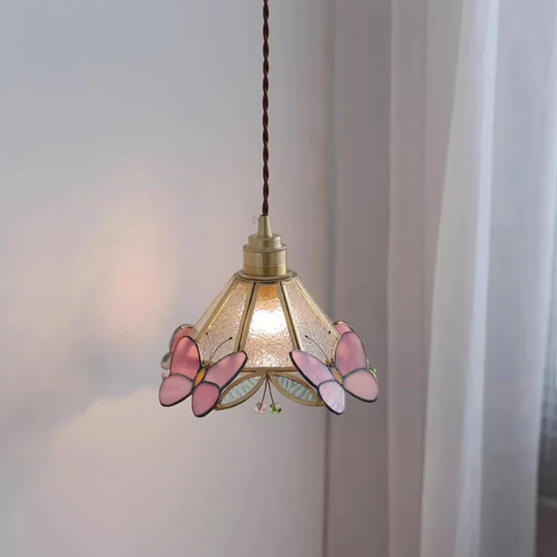 Pendente Vintage Tifany Borboletas