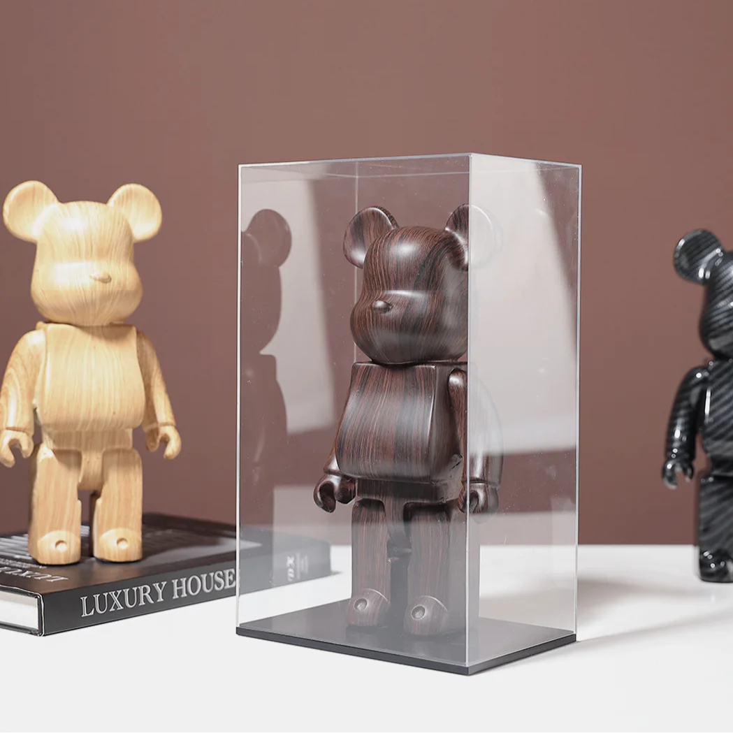 Escultura decorativa Bricks Amadeirado - toy art