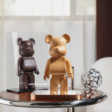 Escultura decorativa Bricks Amadeirado - toy art