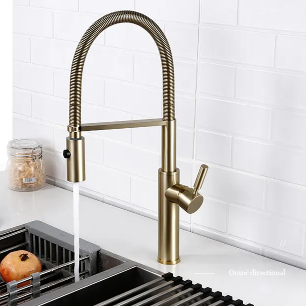 Torneira Gourmet New York - Dourado Escovado