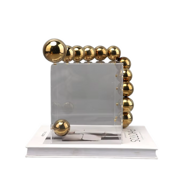 Caixa em acrílico com bolas em metal - NOVO MODELO!