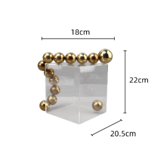 Caixa em acrílico com bolas em metal - NOVO MODELO!