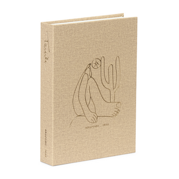 Livro caixa em mdf e pu linho Tarsila - Abaporu