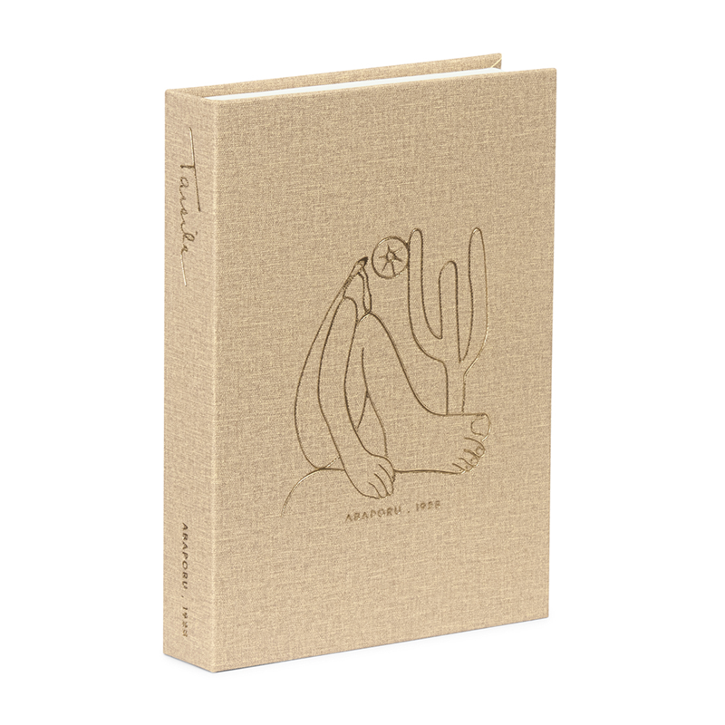 Livro caixa em mdf e pu linho Tarsila - Abaporu