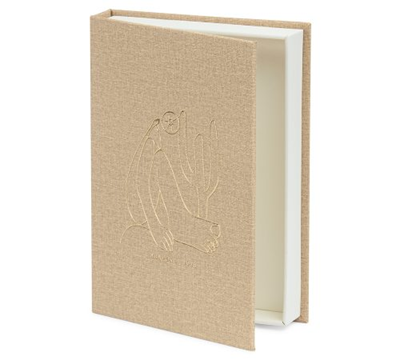 Livro caixa em mdf e pu linho Tarsila - Abaporu