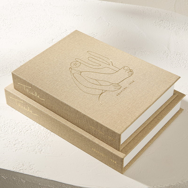 Livro caixa em mdf e pu linho Tarsila - Abaporu