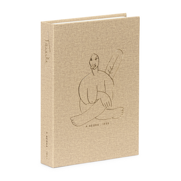Livro caixa em mdf e pu linho Tarsila - A Negra