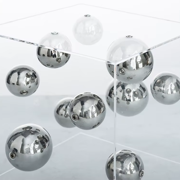 Caixa em acrílico com bolas em metal - Art Deco