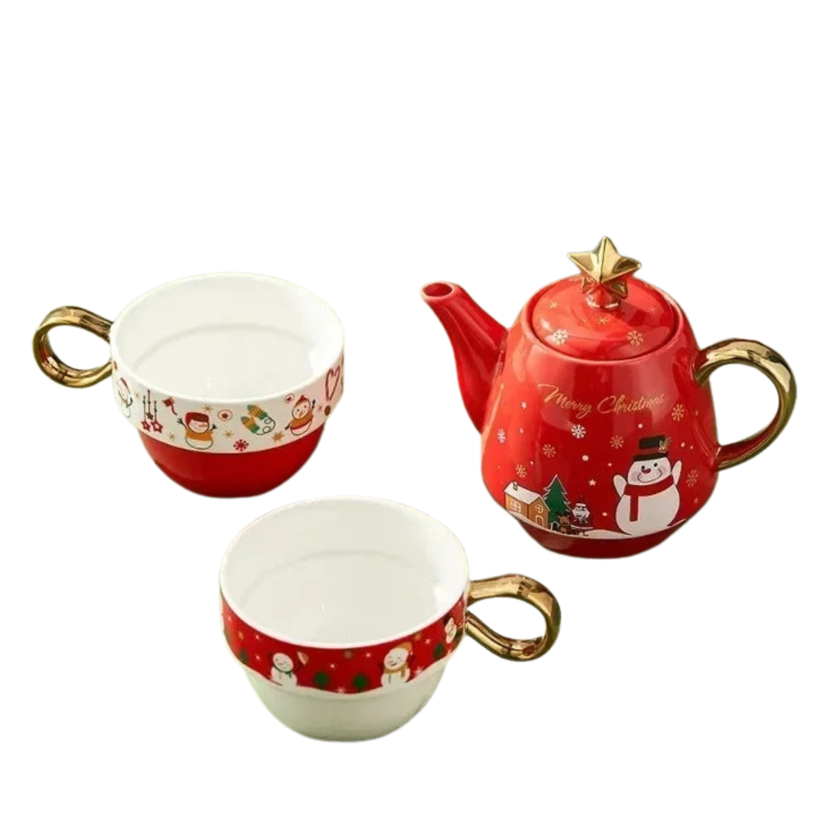 Jogo de chá Natal 3pcs - 04 modelos