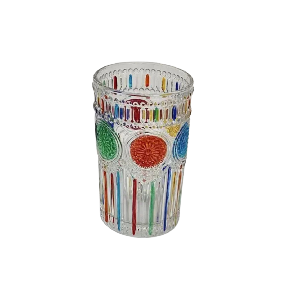 Copos pintados a mão Vitral - modelo alto