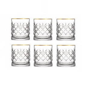 Copos de Whisky borda dourada - Jogo 2 ou 6pcs