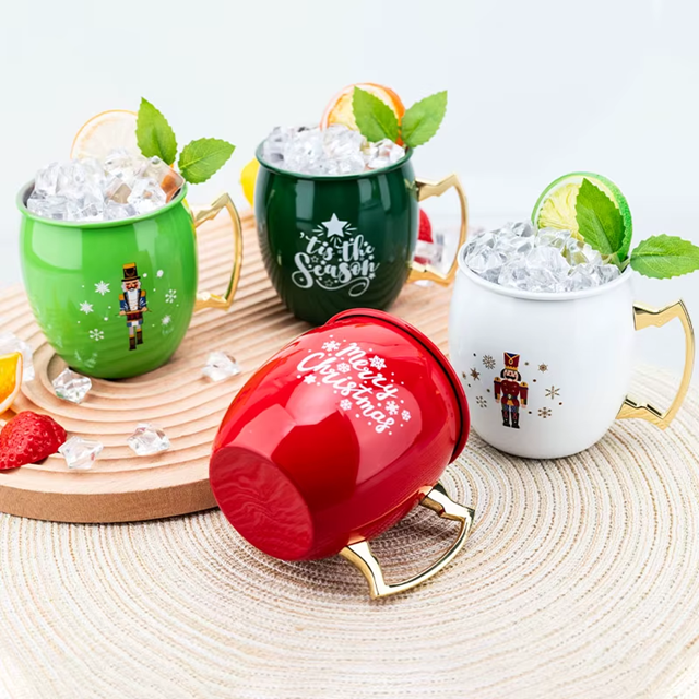 Canecas Moscow Mule Natal - Jogo 4pcs