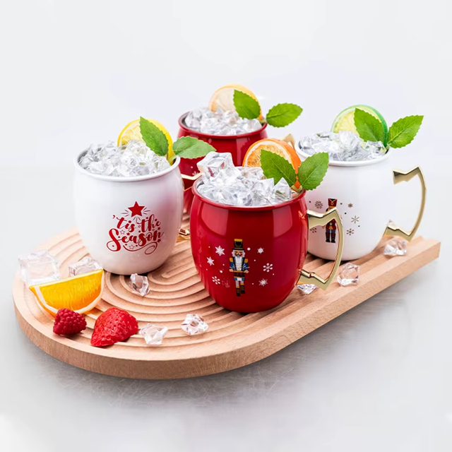 Canecas Moscow Mule Natal - Jogo 4pcs