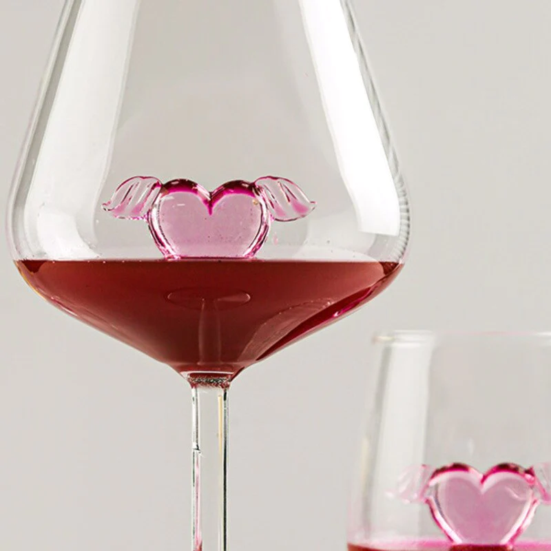 Taças coração em vidro