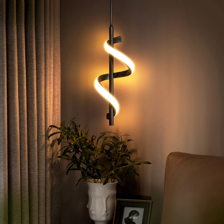 Pendentes Curvas em led - design moderno