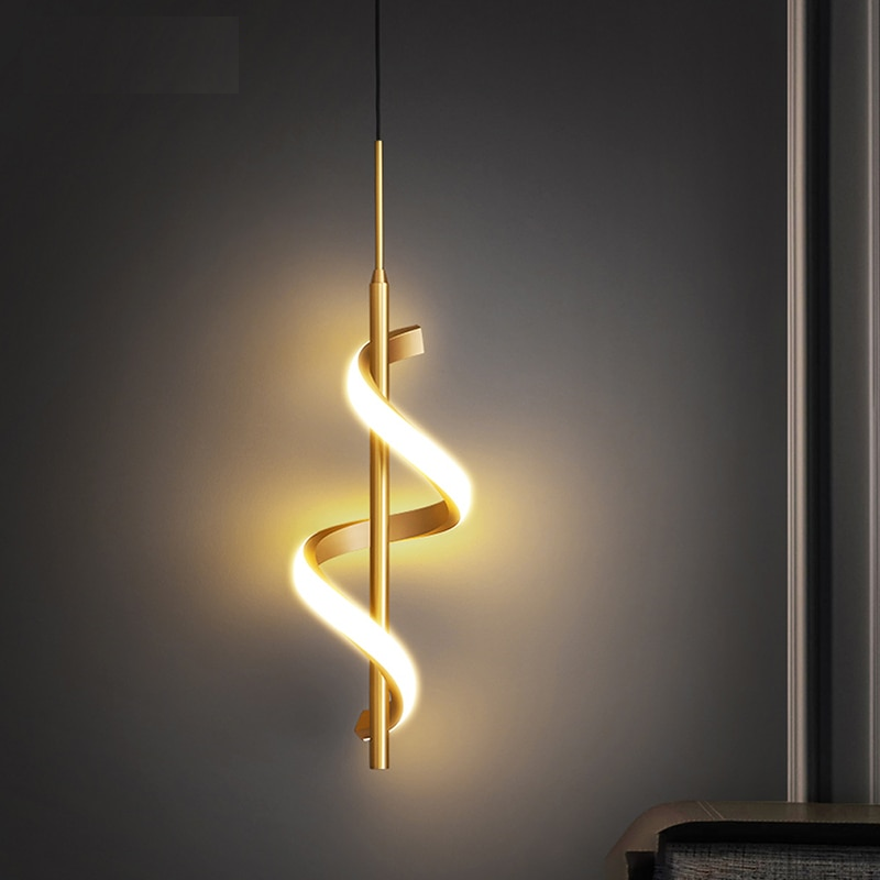 Pendentes Curvas em led - design moderno