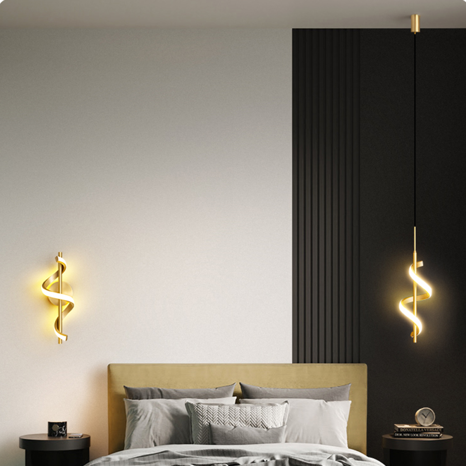Arandelas Curvas em led - design moderno