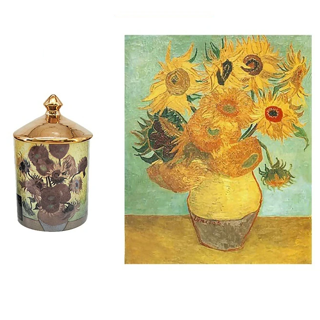 Porta Velas/Objetos Van Gogh - em porcelana