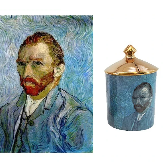 Porta Velas/Objetos Van Gogh - em porcelana