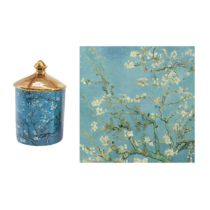 Porta Velas/Objetos Van Gogh - em porcelana
