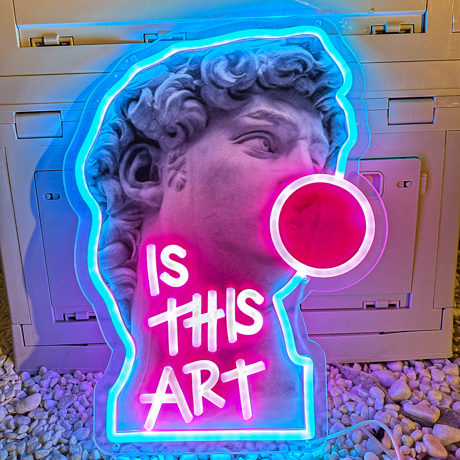 Neon contemporâneo David Is This Art