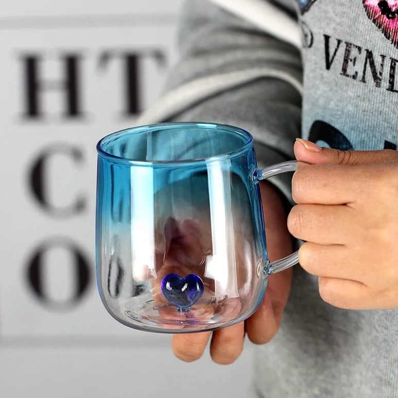 Copos degradê escultura coração