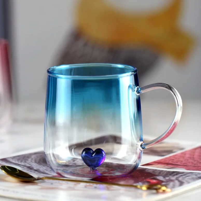 Copos degradê escultura coração