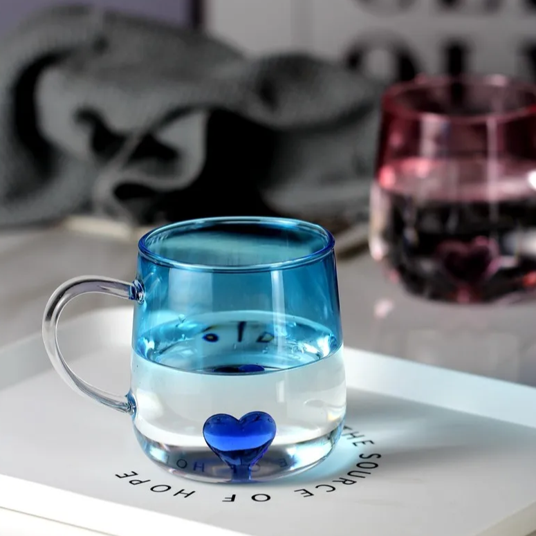 Copos degradê escultura coração