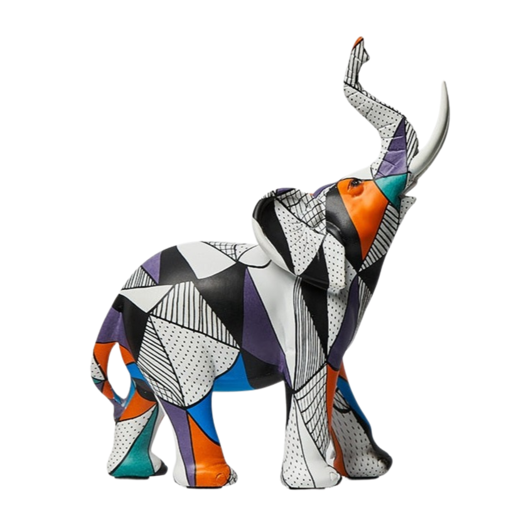 Adorno decorativo Art Elephant - pintados a mão