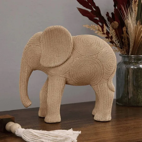 Elefante texturizado em resina - 02 Tamanhos