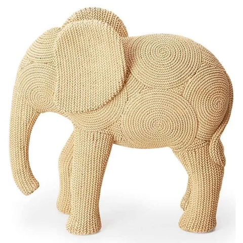 Elefante texturizado em resina - 02 Tamanhos