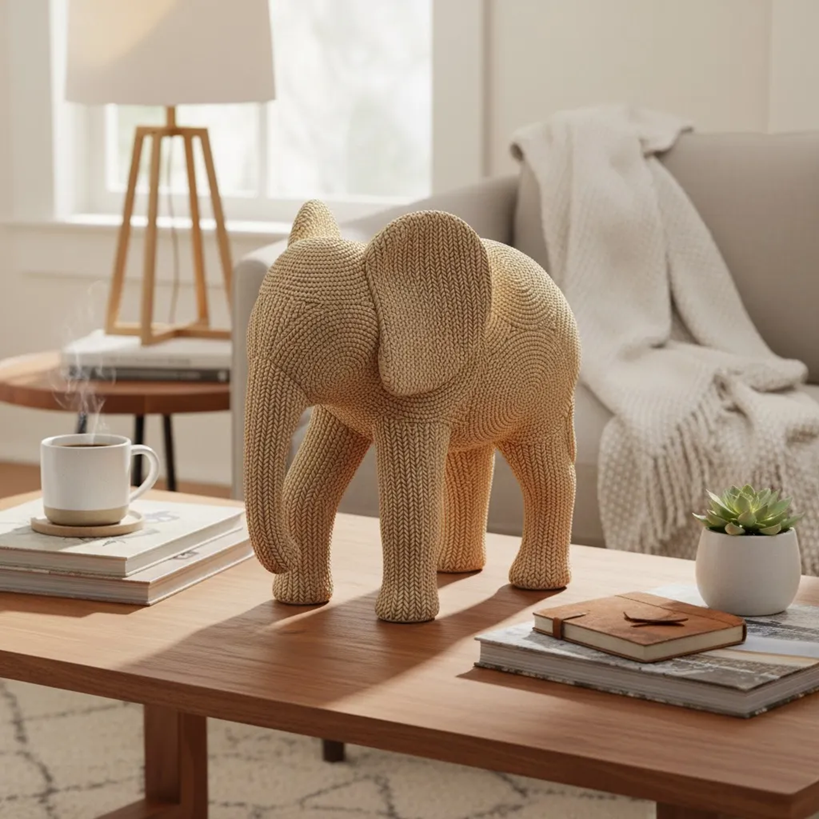 Elefante texturizado em resina - 02 Tamanhos