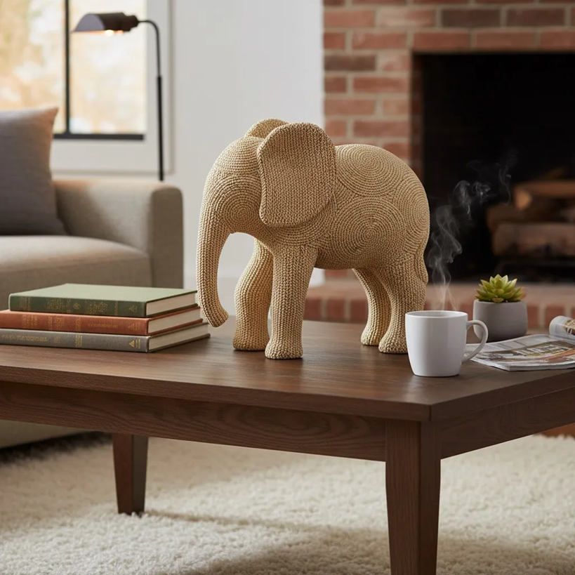 Elefante texturizado em resina - 02 Tamanhos