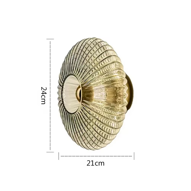 Arandela Eleganza - em vidro canelado