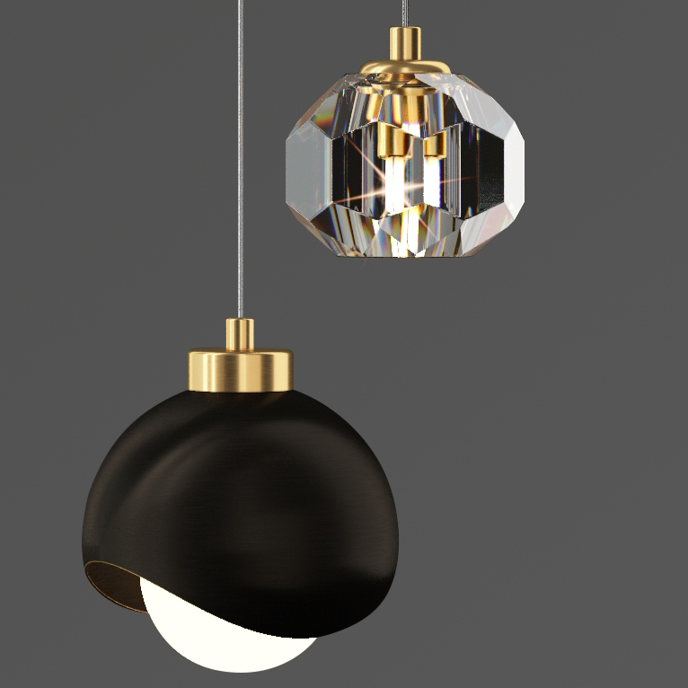 Pendente duplo Equilibrium - Metal & Cristal