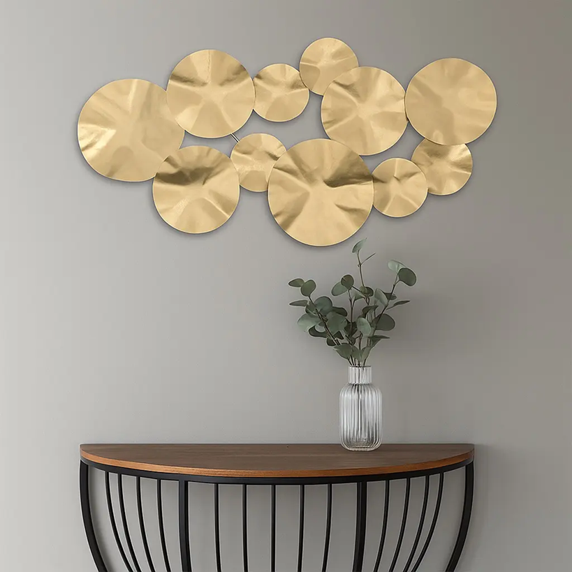 Escultura de parede em metal Lotus - 120cmx60cm