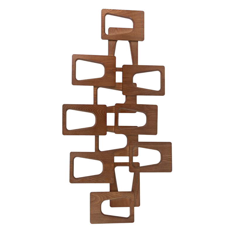 Escultura de parede em madeira - 91cmx47cm
