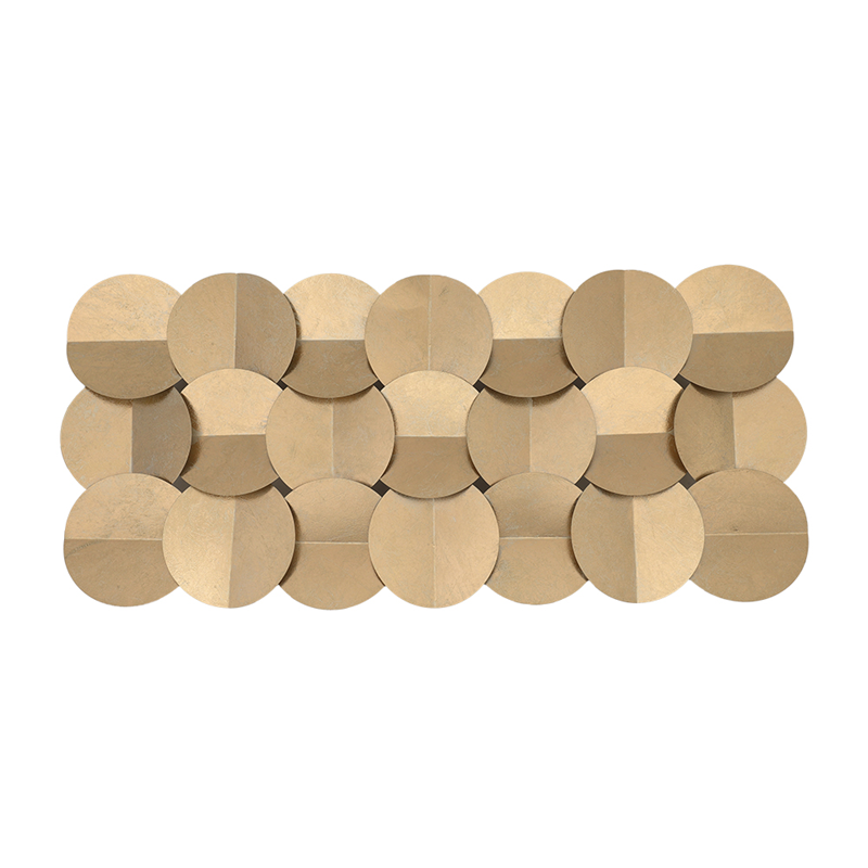 Escultura de parede em metal Mahoganny - 100cmx46cm