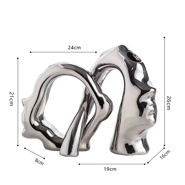 Conjunto 2pcs Vasos Face - em cerâmica