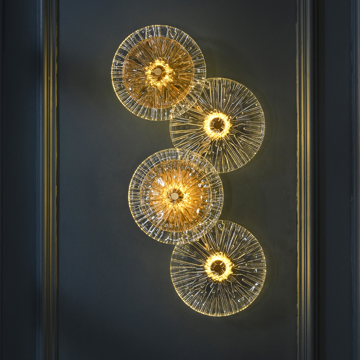 Arandela Firework - em metal e vidro